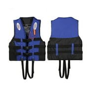 Adjustable Buoyancy Life Jacket for Adults \u0026 Kids, Oxford Cloth Fishing Watersport Safety Vest with Reflective Strips, USCG Approved Flotation Aid for Swimming Boating,Blue L